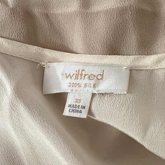 Aritzia Wilfred Silk Maxi Dress in White and Taupe Gray - Picture 3 of 4